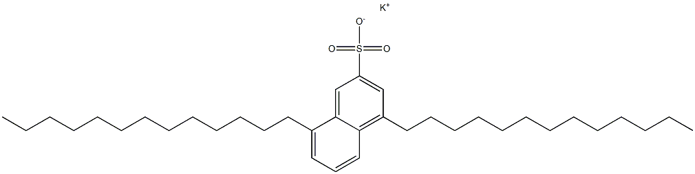 4,8-Ditridecyl-2-naphthalenesulfonic acid potassium salt Structure