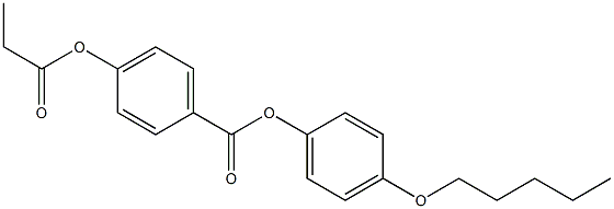 p-Propanoyloxybenzoic acid p-(pentyloxy)phenyl ester 구조식 이미지