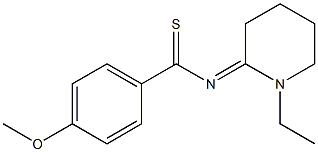 1-Ethyl-2-[[4-methoxyphenyl(thioxo)methyl]imino]piperidine 구조식 이미지