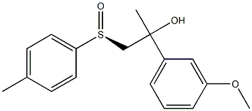 (S)-1-Methyl-1-(3-methoxyphenyl)-2-(4-methylphenylsulfinyl)ethanol Structure