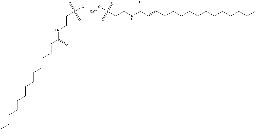 Bis[N-(2-pentadecenoyl)taurine]calcium salt 구조식 이미지