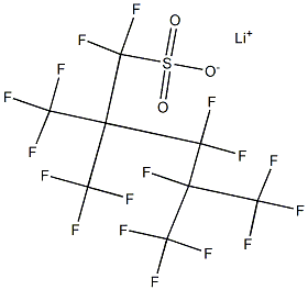 2,2,4-Tris(trifluoromethyl)-1,1,3,3,4,5,5,5-octafluoro-1-pentanesulfonic acid lithium salt 구조식 이미지