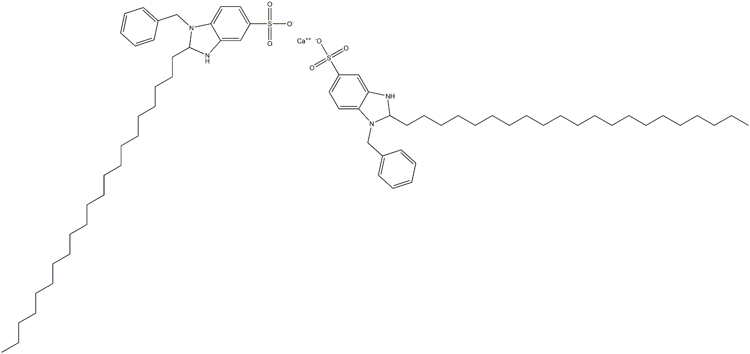 Bis(1-benzyl-2,3-dihydro-2-henicosyl-1H-benzimidazole-5-sulfonic acid)calcium salt 구조식 이미지