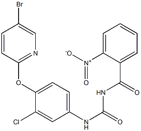 1-(2-Nitrobenzoyl)-3-[4-[(5-bromo-2-pyridinyl)oxy]-3-chlorophenyl]urea 구조식 이미지