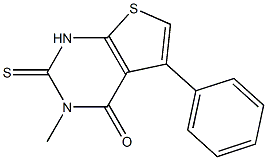 1,2-Dihydro-3-methyl-2-thioxo-5-phenylthieno[2,3-d]pyrimidin-4(3H)-one Structure