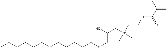 3-(Dodecyloxy)-2-hydroxy-N,N-dimethyl-N-[2-[(2-methyl-1-oxo-2-propenyl)oxy]ethyl]-1-propanaminium 구조식 이미지