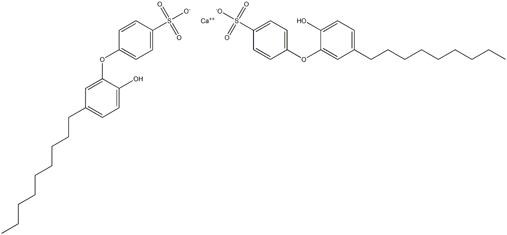 Bis(2'-hydroxy-5'-nonyl[oxybisbenzene]-4-sulfonic acid)calcium salt Structure