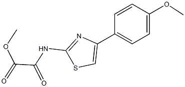 2-[[4-(4-Methoxyphenyl)thiazol-2-yl]amino]-2-oxoacetic acid methyl ester 구조식 이미지