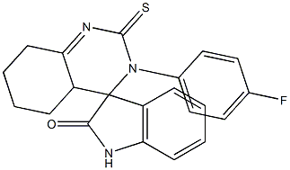 3-(4-Fluorophenyl)-2-thioxo-1',2,2',4a,5,6,7,8-octahydrospiro[quinazoline-4(3H),3'-[3H]indol]-2'-one Structure