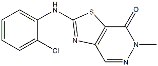 2-(2-Chlorophenylamino)-6-methylthiazolo[4,5-d]pyridazin-7(6H)-one 구조식 이미지