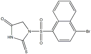 2-Thioxo-1-[[4-bromo-1-naphtyl]sulfonyl]imidazolidin-4-one 구조식 이미지