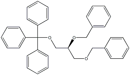 [S,(-)]-1-O,2-O-Dibenzyl-3-O-trityl-D-glycerol Structure