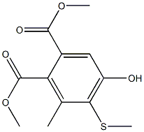 6-Methyl-5-methylthio-4-hydroxyphthalic acid dimethyl ester 구조식 이미지