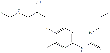 1-Propyl-3-[3-iodo-4-[2-hydroxy-3-[isopropylamino]propoxy]phenyl]urea Structure