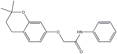 3,4-Dihydro-2,2-dimethyl-7-[N-(phenyl)carbamoylmethoxy]-2H-1-benzopyran Structure