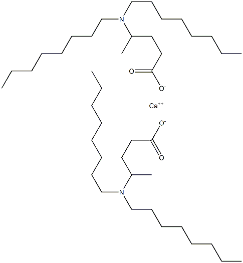 Bis[4-(dioctylamino)valeric acid]calcium salt Structure