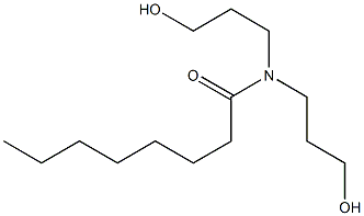 N,N-Bis(3-hydroxypropyl)octanamide Structure