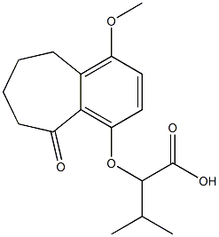 2-[(1-Methoxy-5-oxo-6,7,8,9-tetrahydro-5H-benzocyclohepten)-4-yloxy]-3-methylbutyric acid Structure