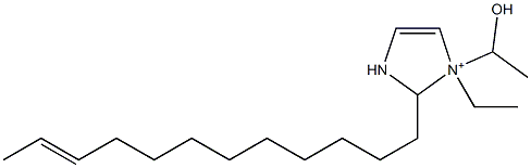 2-(10-Dodecenyl)-1-ethyl-1-(1-hydroxyethyl)-4-imidazoline-1-ium 구조식 이미지