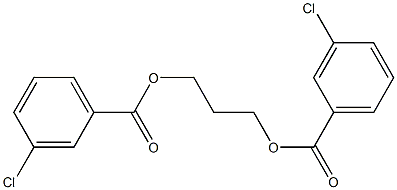 Bis(3-chlorobenzoic acid)1,3-propanediyl ester 구조식 이미지