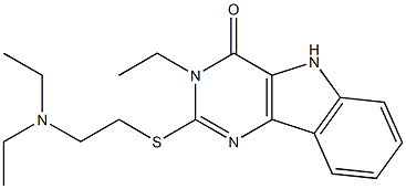 3-Ethyl-2-[[2-(diethylamino)ethyl]thio]-5H-pyrimido[5,4-b]indol-4(3H)-one 구조식 이미지