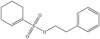 Cyclohexene-1-sulfonic acid (2-phenylethyl) ester 구조식 이미지