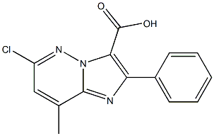 6-Chloro-8-methyl-2-phenylimidazo[1,2-b]pyridazine-3-carboxylic acid 구조식 이미지