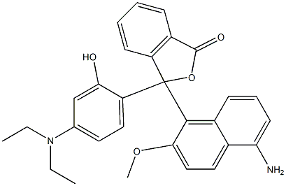 3-(5-Amino-2-methoxy-1-naphtyl)-3-(4-diethylamino-2-hydroxyphenyl)isobenzofuran-1(3H)-one Structure