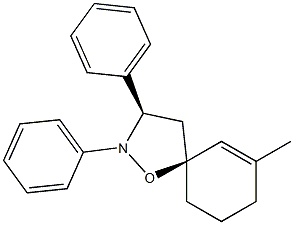 (3R,5S)-2,3-Diphenyl-7-methyl-1-oxa-2-azaspiro[4.5]dec-6-ene 구조식 이미지