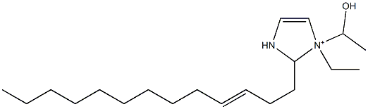 1-Ethyl-1-(1-hydroxyethyl)-2-(3-tridecenyl)-4-imidazoline-1-ium Structure