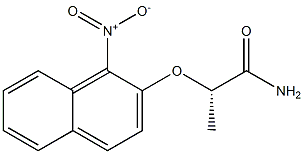 [S,(-)]-2-[(1-Nitro-2-naphtyl)oxy]propionamide 구조식 이미지