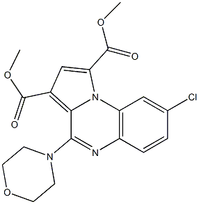 8-Chloro-4-morpholinopyrrolo[1,2-a]quinoxaline-1,3-dicarboxylic acid dimethyl ester 구조식 이미지