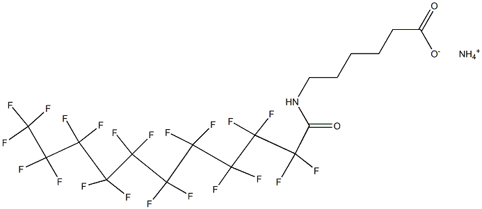6-[(Henicosafluorodecyl)carbonylamino]hexanoic acid ammonium salt 구조식 이미지