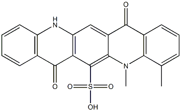 5,7,12,14-Tetrahydro-4,5-dimethyl-7,14-dioxoquino[2,3-b]acridine-6-sulfonic acid Structure