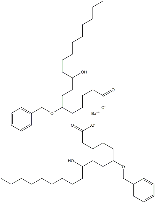 Bis(6-benzyloxy-9-hydroxystearic acid)barium salt 구조식 이미지