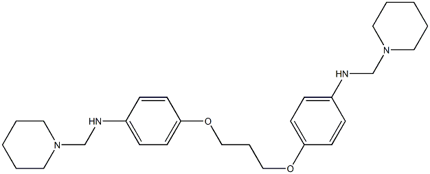 1,1'-[Propane-1,3-diylbis[oxy(4,1-phenylene)(iminomethylene)]]bispiperidine Structure