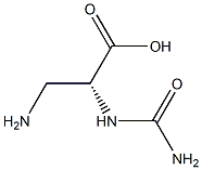 [R,(-)]-3-Amino-2-ureidopropionic acid 구조식 이미지