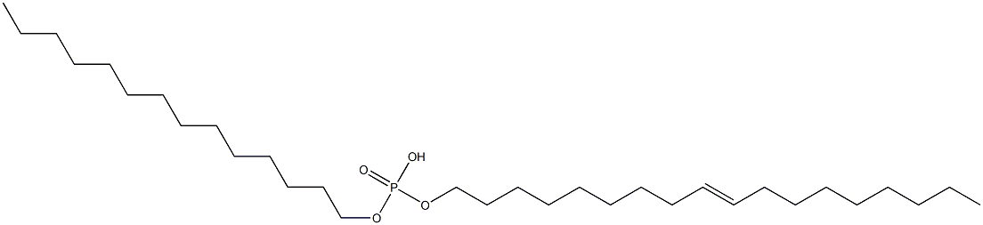 Phosphoric acid hydrogen tetradecyl 9-octadecenyl ester 구조식 이미지