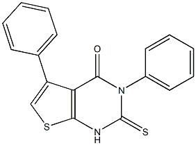 1,2-Dihydro-3-phenyl-2-thioxo-5-phenylthieno[2,3-d]pyrimidin-4(3H)-one Structure