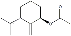 (1R,3S)-2-Methylene-3-isopropylcyclohexanol acetate 구조식 이미지