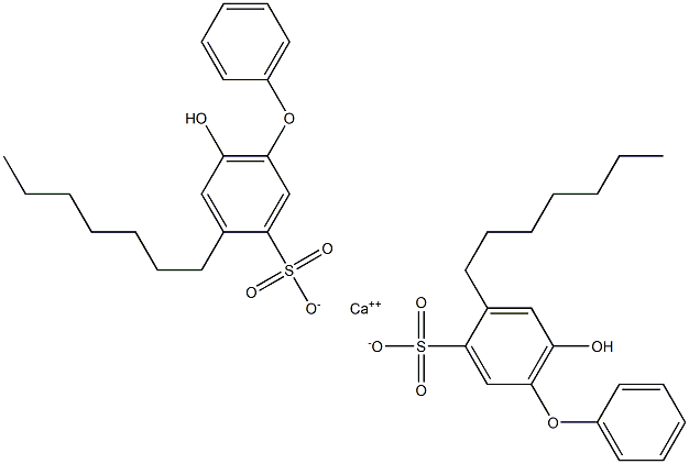 Bis(6-hydroxy-4-heptyl[oxybisbenzene]-3-sulfonic acid)calcium salt 구조식 이미지