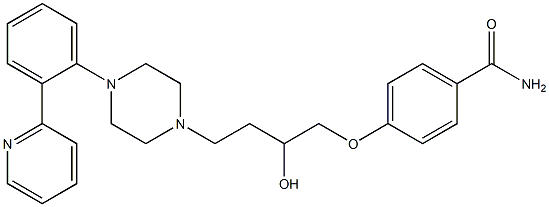 4-[2-Hydroxy-4-[4-[2-(2-pyridinyl)phenyl]-1-piperazinyl]butoxy]benzamide Structure