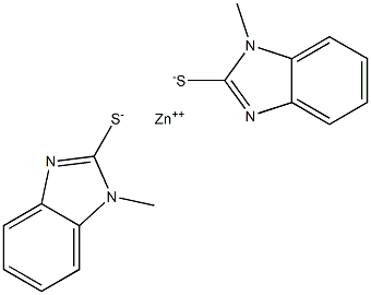 Zinc bis(1-methyl-1H-benzimidazole-2-thiolate) Structure