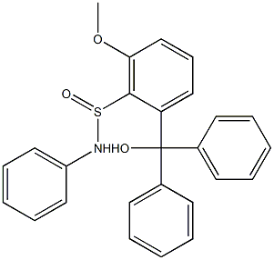 2-(Diphenylhydroxymethyl)-N-phenyl-6-methoxybenzenesulfinamide Structure