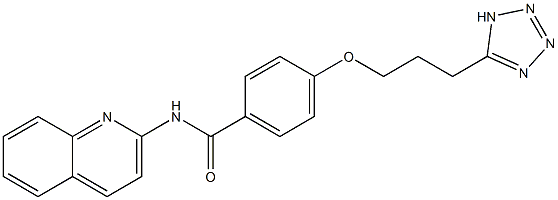 4-[3-(1H-Tetrazol-5-yl)propoxy]-N-(2-quinolyl)benzamide 구조식 이미지