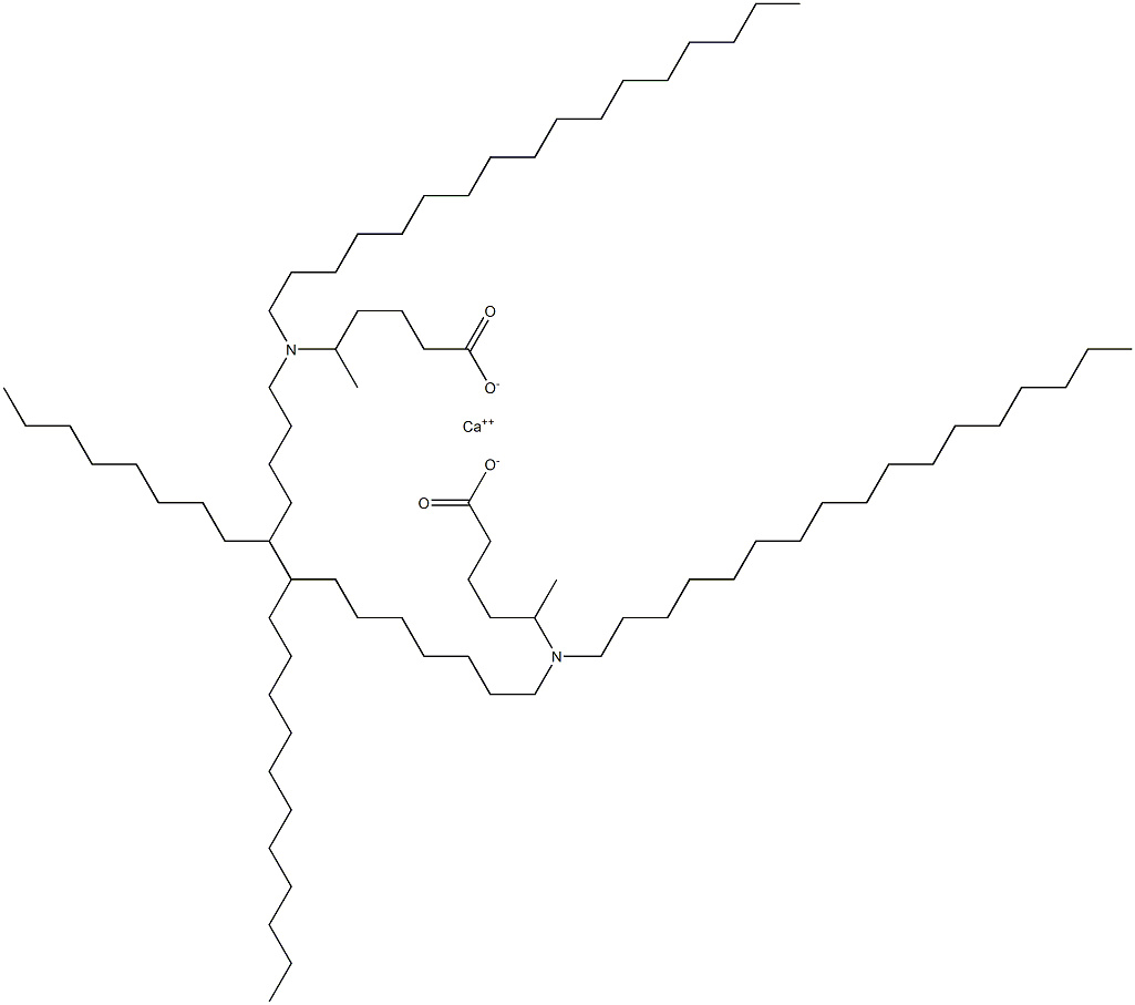 Bis[5-(diheptadecylamino)hexanoic acid]calcium salt Structure