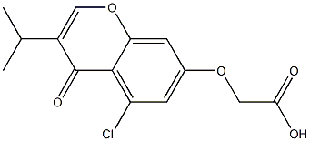 [(5-Chloro-3-isopropyl-4-oxo-4H-1-benzopyran-7-yl)oxy]acetic acid 구조식 이미지