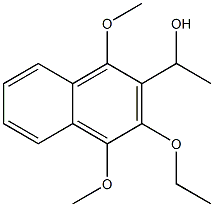 1-Methoxy-2-(1-hydroxyethyl)-3-ethoxy-4-methoxynaphthalene 구조식 이미지