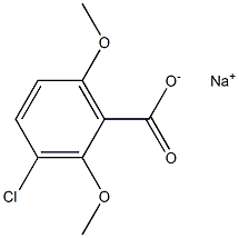 3-Chloro-2,6-dimethoxybenzoic acid sodium salt Structure