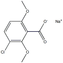 3-Chloro-2,6-dimethoxybenzoic acid sodium salt 구조식 이미지